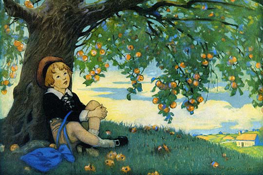 Buyenlarge Boy Under An Apple Tree By Jesse Willcox Smith Painting Print Wayfair