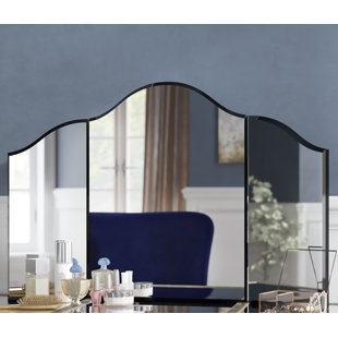 Tri Fold Bathroom Mirror Wayfair Tri Fold Irregular Makeup Mirror