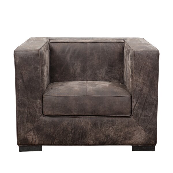 Philip Distressed Shelter Armchair By 17 Stories
