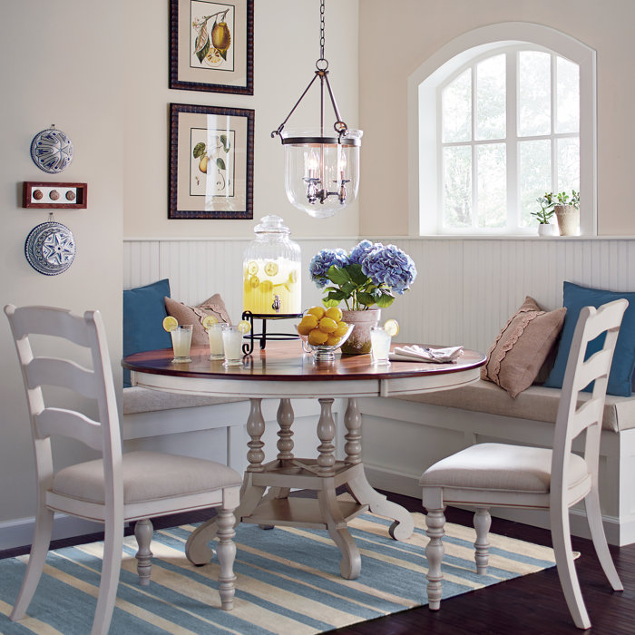 Birch Lane Dalton Round Extending Dining Table Reviews Wayfair Ca Dalton Round Extending Dining Table