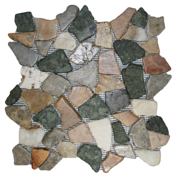Wu Random Sized Natural Stone Mosaic Tile in Autumn by CNK Tile