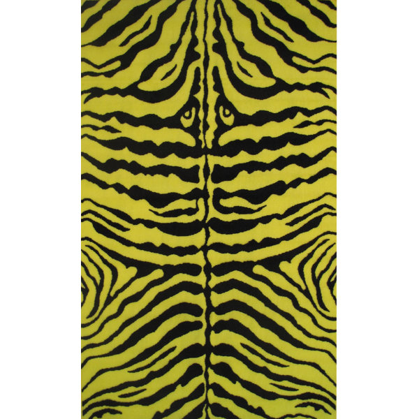 Fun Time Yellow Zebra Skin Area Rug by Fun Rugs