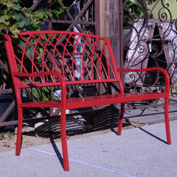 Lancaster Steel Garden Bench by Innova Hearth and Home