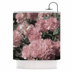 Blush Flowers Shower Curtain