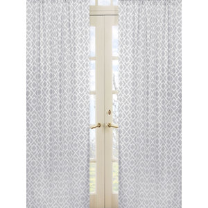 Diamond Geometric Semi-Sheer Rod pocket Curtain Panels (Set of 2)