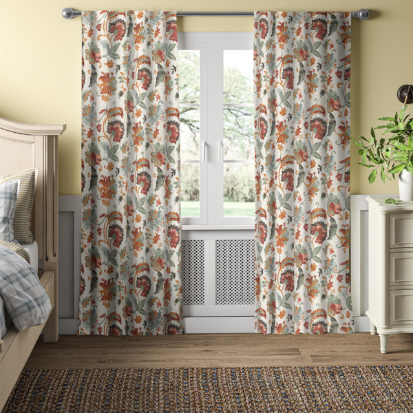 Jacobean Floral Curtains Wayfair