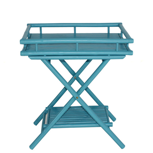 Corning Bamboo Outdoor Serving Tray Table by Bay Isle Home| @ $170.00