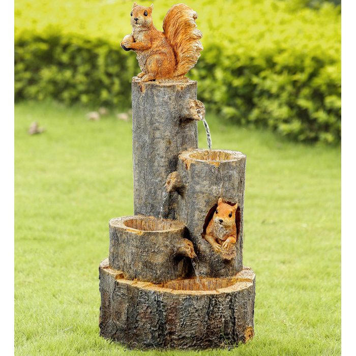 Millwood Pines Resin/Fibreglass Playing Squirrels Water ...
