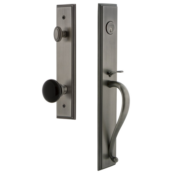 Carre Single Cylinder Handleset with S Grip and Coventry Knob by Grandeur