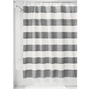 Gray Silver Striped Shower Curtains You Ll Love In 2020 Wayfair