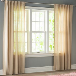 Ocheltree Solid Semi-Sheer Rod Pocket Curtain Panels (Set of 2)