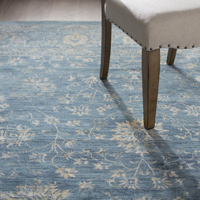 Lark Manor Montelimar Light Blue & Beige Area Rug & Reviews Wayfair