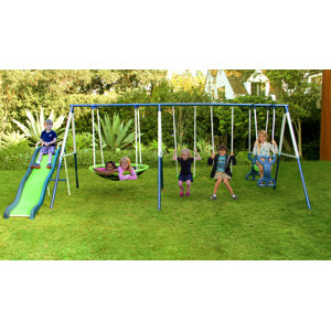 Rosemead Metal Slide and Swing Set