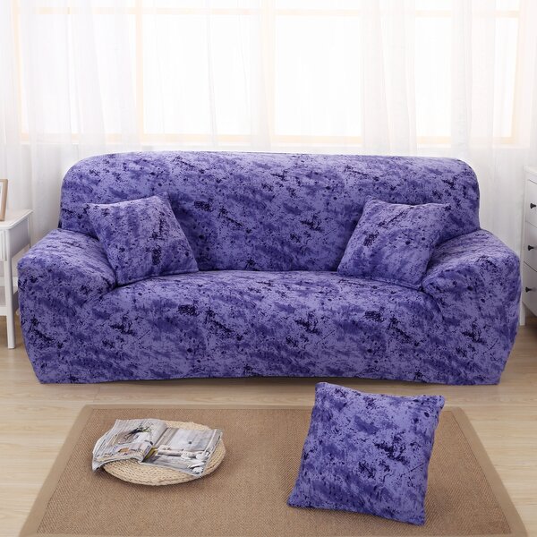 Elegant Box Cushion Sofa Slipcover By Ebern Designs