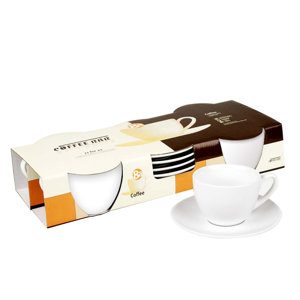 Coffee Bar 6.8 oz. Cup and Saucer (Set of 4)