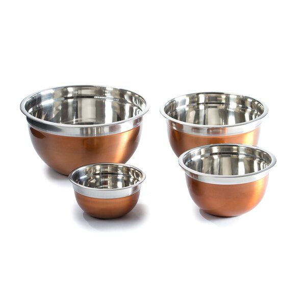 4 Piece Stainless Steel Mixing Bowl Set by Imperial Home