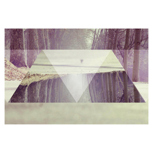 Geometric Forest Path 2.55m x 3.84m Textured Matt Peel & Stick Wall Mural East Urban Home