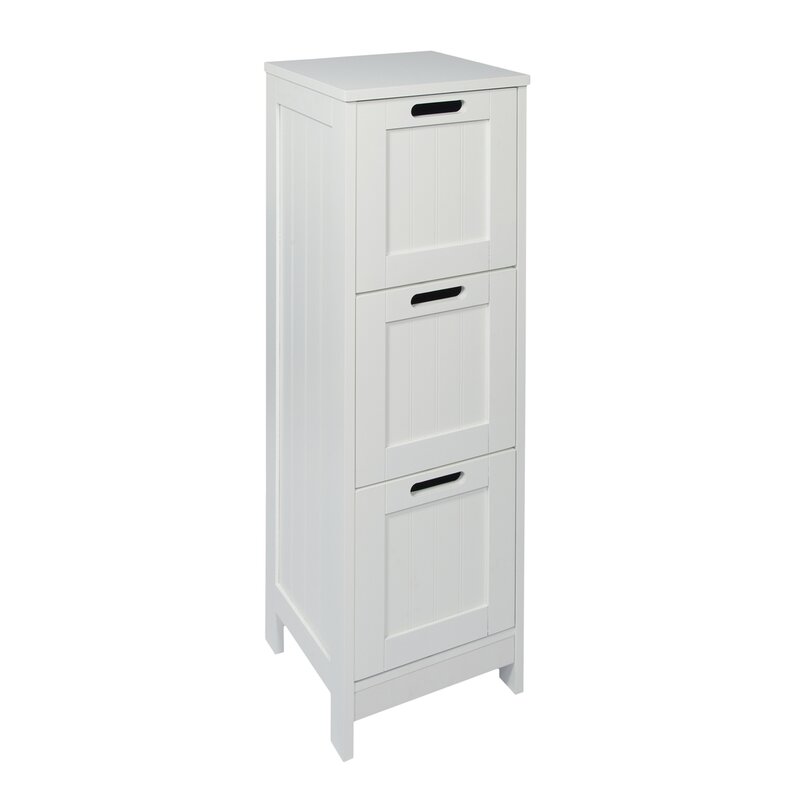 Brambly Cottage Alfano 3 Drawer Tall Bathroom Cabinet & Reviews | Wayfair.co.uk