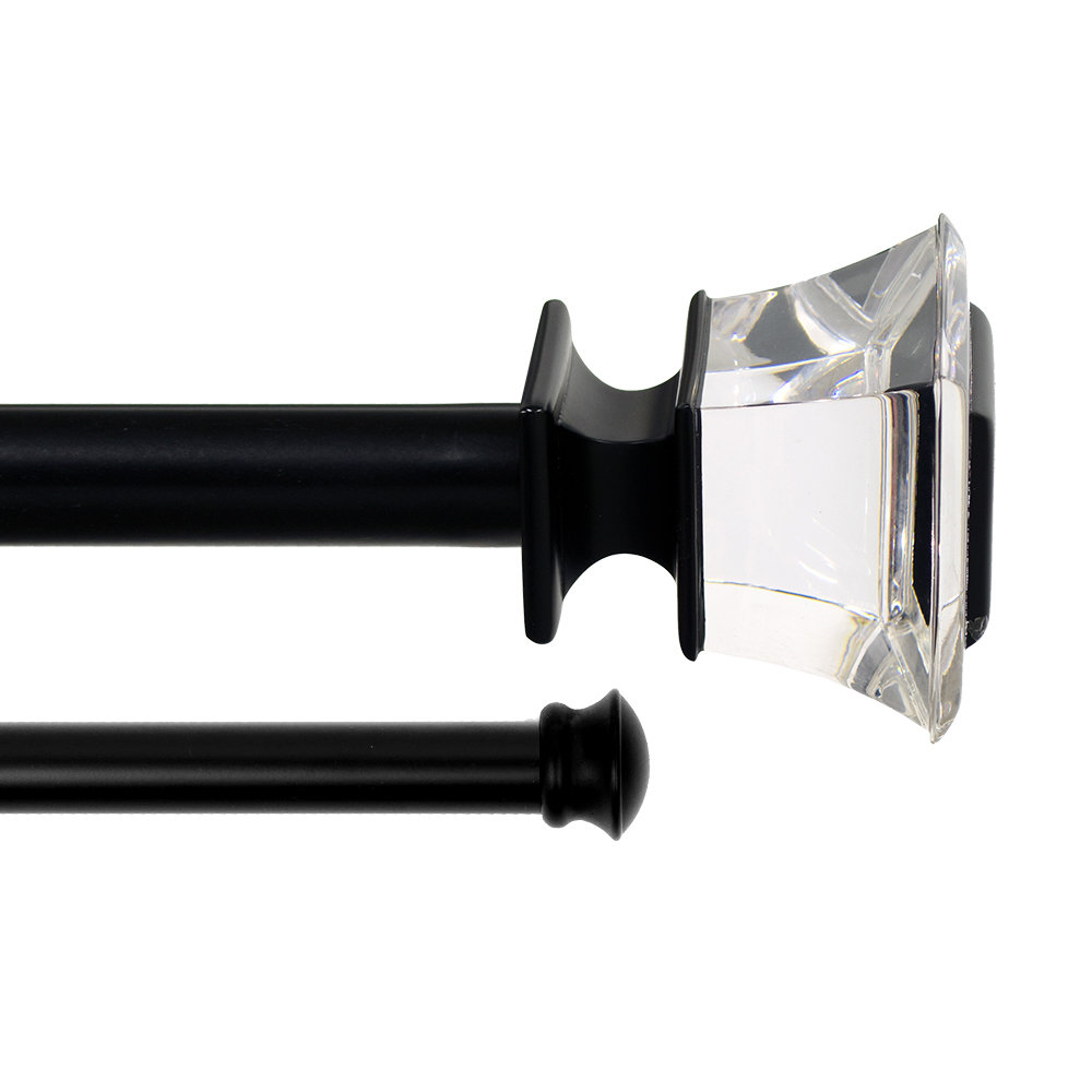 Mercer41 Nagle Acrylic Drapery Double Curtain Rod And Hardware Set