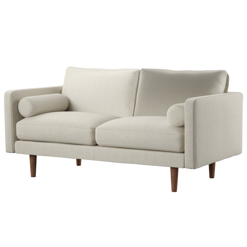 Mercury Row Acker Tapered Leg Microsuede 66 5 Square Arm Loveseat Reviews Wayfair