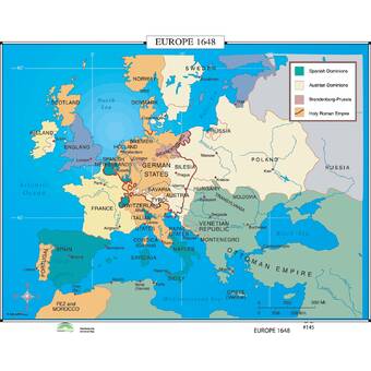 map of europe 1648 Universal Map World History Wall Maps Europe 1648 Wayfair map of europe 1648
