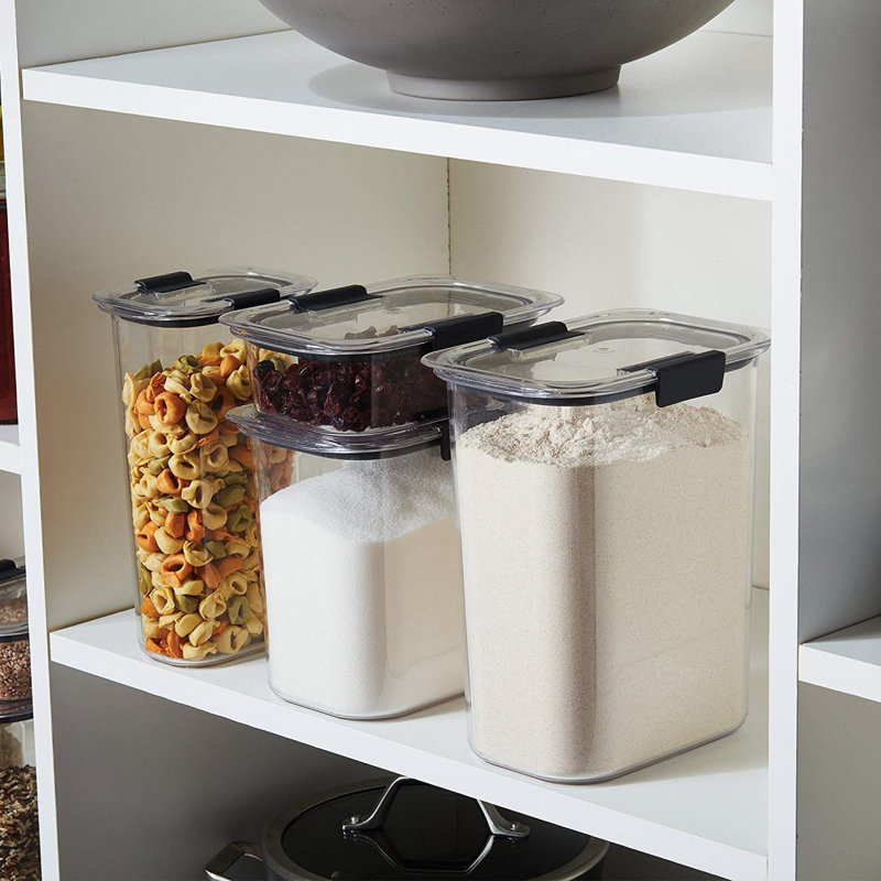 Rubbermaid Brilliance Pantry Airtight 4 Container Food Storage Set