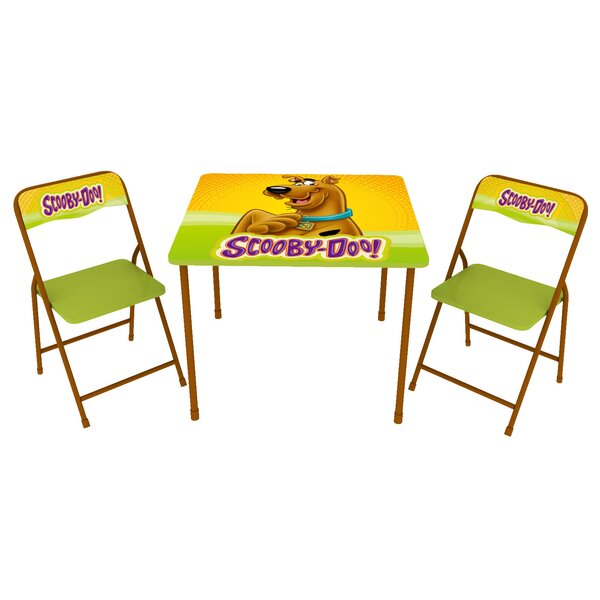 Scooby Doo Kids' 3 Piece Square Table and Chair Set