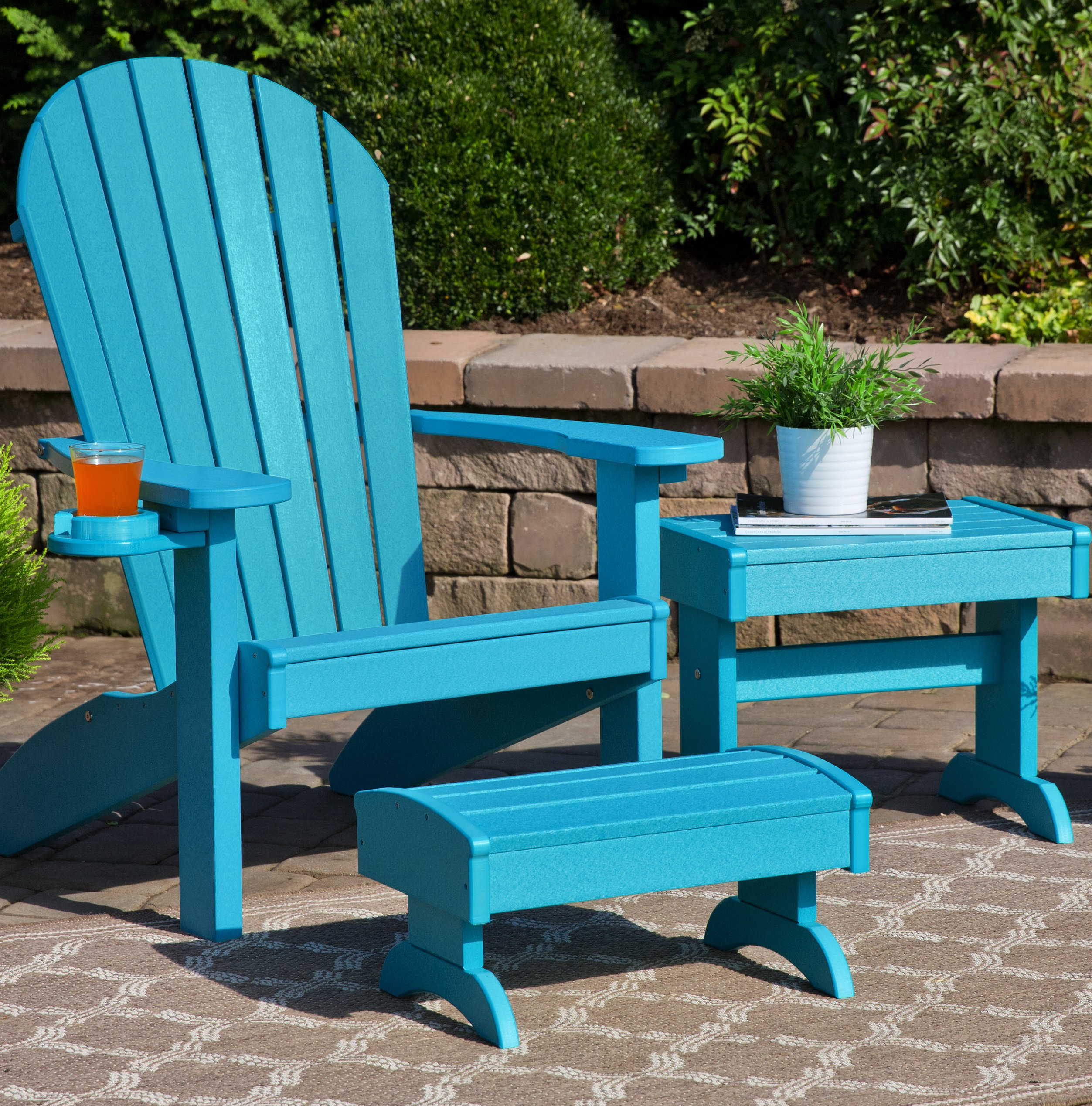 lands end allweather recycled modern adirondack chair aruba