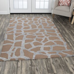 Comstock Hand-Tufted Wool Gray/Tan Area Rug