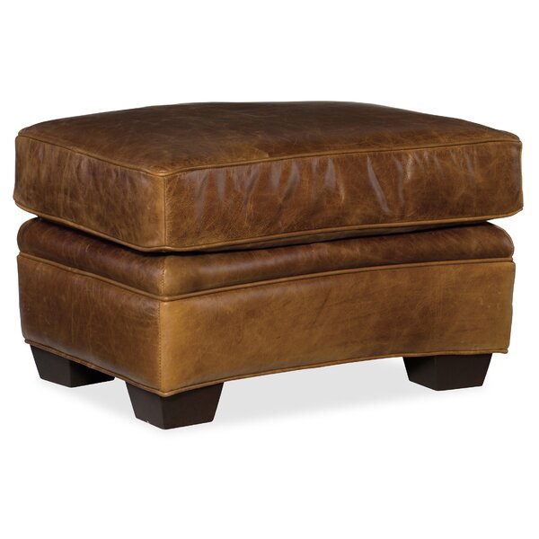 Yates Leather Ottoman By Hooker Furniture