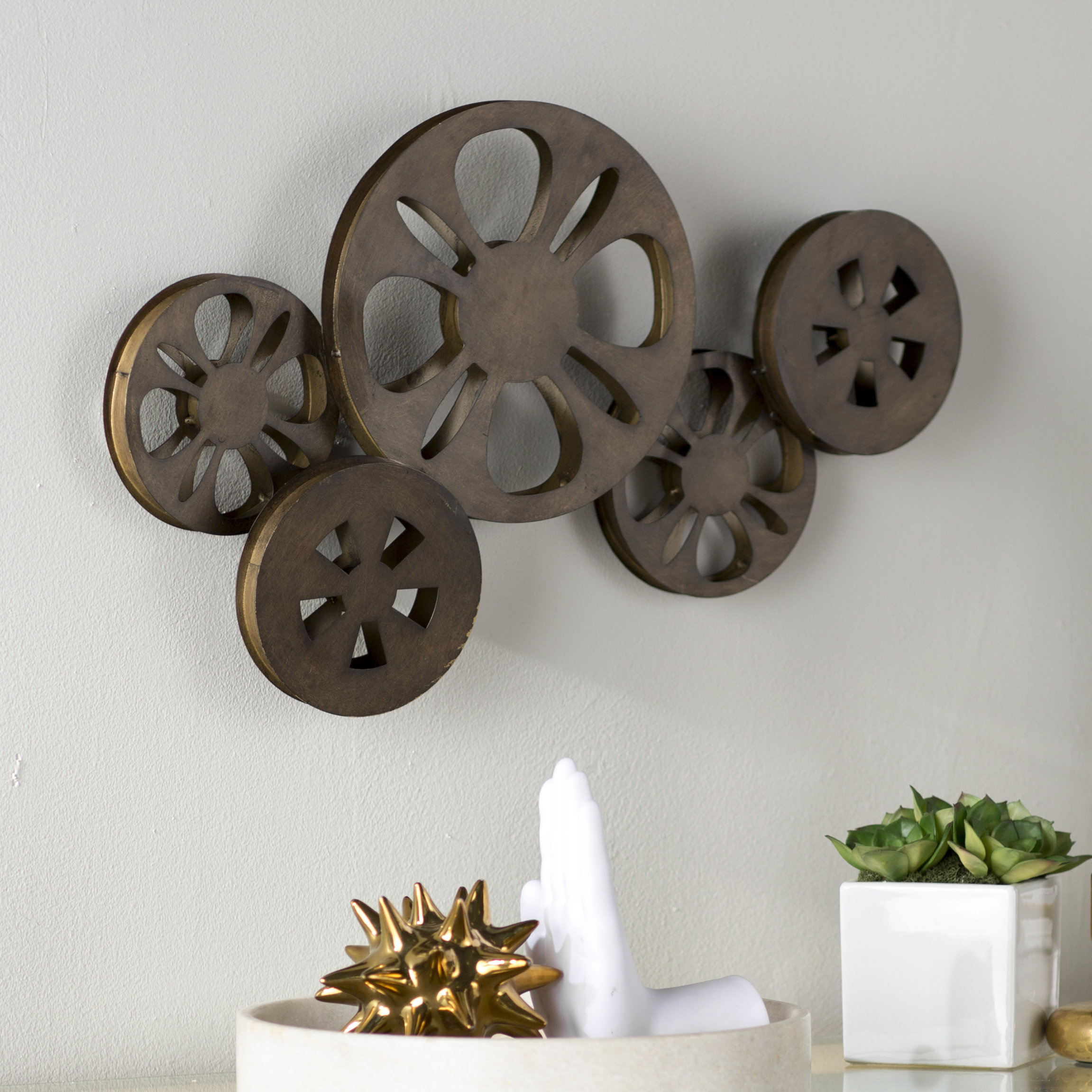 Brayden Studio Decorative Movie Reel Sculpture Wall Decor Brayden Studio Decorative Movie Reel
