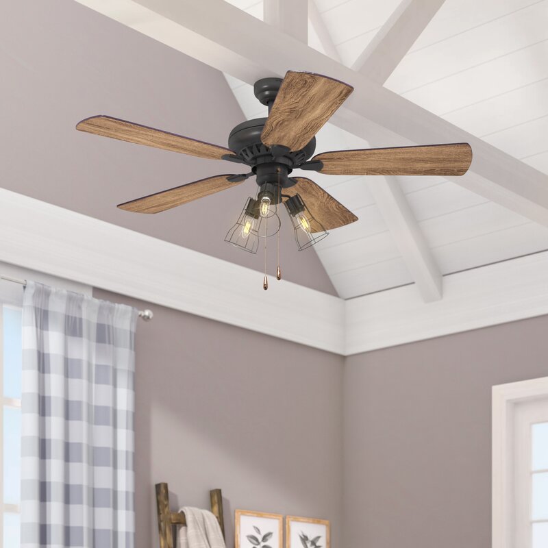 Andover Mills 52 Theron 5 Blade Ceiling Fan Light Kit Included