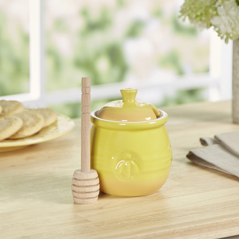 Birch Lane™ Bumble Honey Pot with Dipper Storage Jar & Reviews Wayfair