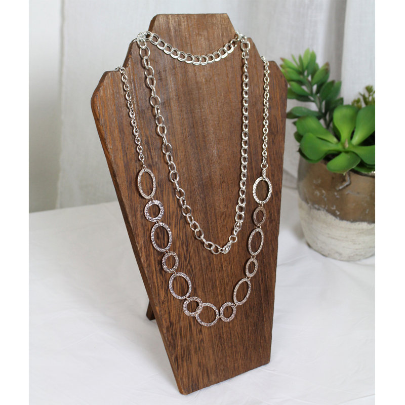 Gracie Oaks Wooden Display Bust Jewelry Stand & Reviews Wayfair