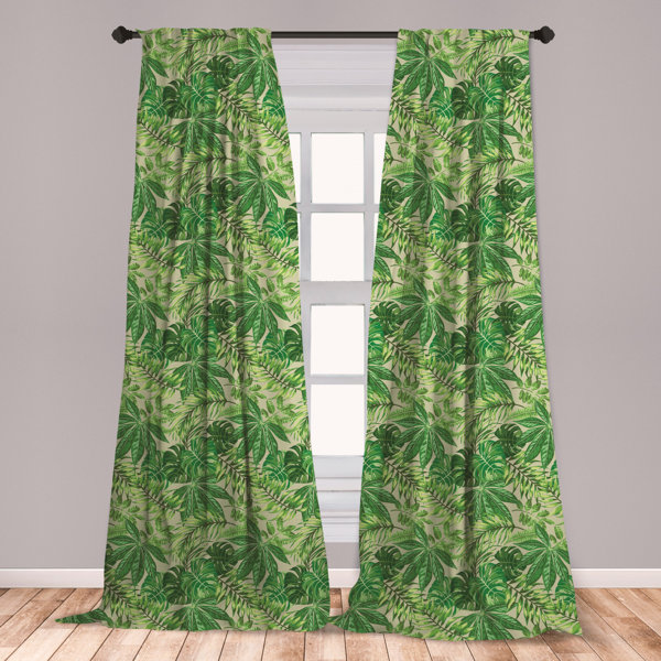 Green Fern Curtains Wayfair