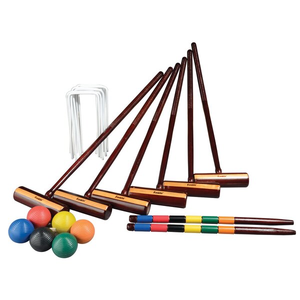 FIRE FLY Wooden Adult Croquet Set Garden Outdoor Party Games Mallet Complete New