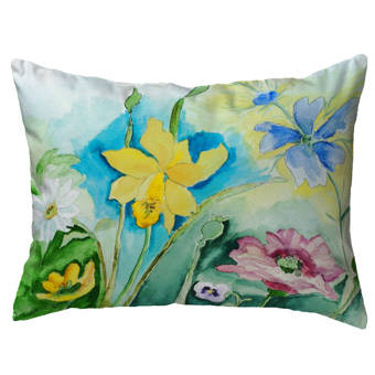Betsy Drake Interiors Two Irises Indoor Outdoor Lumbar Pillow Wayfair