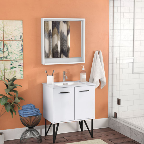Almaraz 30 Single Bathroom Vanity Set with Mirror by Langley Street