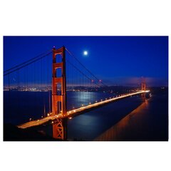 iCanvasART San Francisco Bay Bridge at Dusk Canvas Print 37 x 37