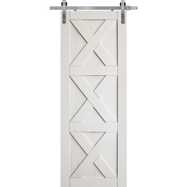 Triple X Solid Manufactured Wood Panelled Interior Barn Door by Barndoorz