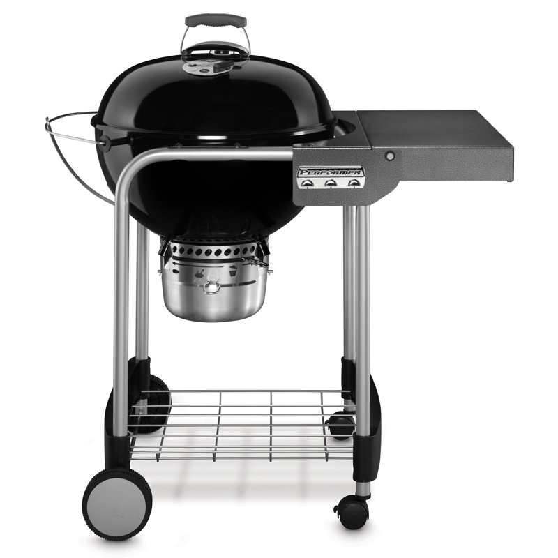 Weber 22 Performer Kettle Charcoal Grill With Side Shelf