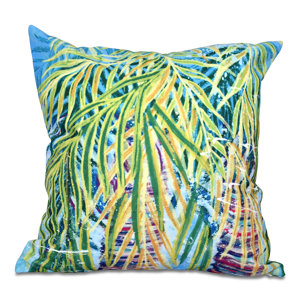 Pinkfringe Malibu Floral Print Outdoor Throw Pillow