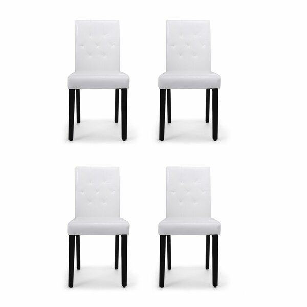 Reddin Upholstered Tight Back Side Chair In White (Set Of 4) By Latitude Run