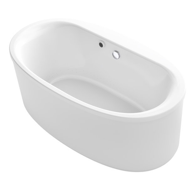 Sunstruck® 66 x 36 Oval Freestanding BubbleMassage™ Air Bathtub by Kohler