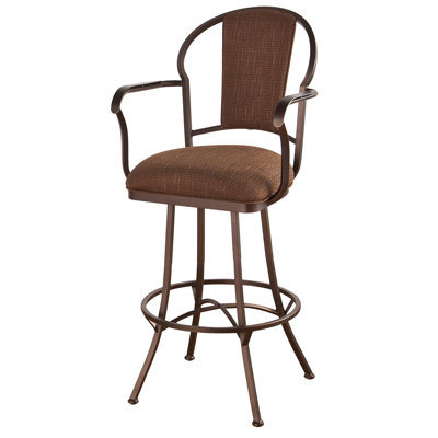 Hoyos 26 Swivel Bar Stool Red Barrel Studio Frame Finish Flintrock