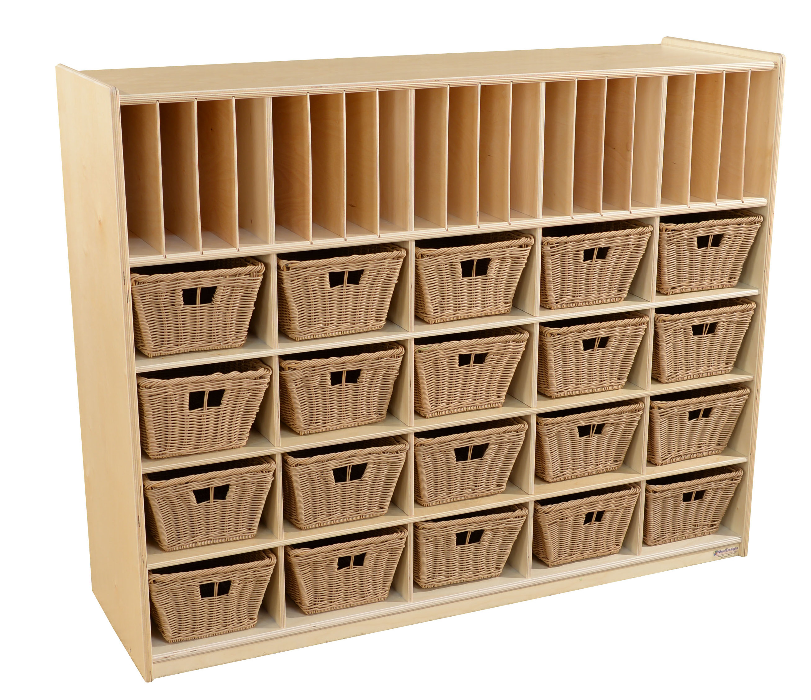 Wood Designs 40 Compartment Cubby With Bins Wayfair Ca Wood Designs 40 Compartment Cubby With