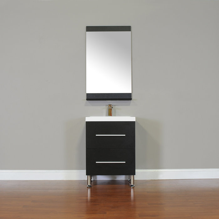 Orren Ellis Morehead 24 Single Bathroom Vanity Set With Mirror