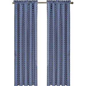 Ellis Geomatric Semi-Sheer Rod Pocket Single Curtain Panel