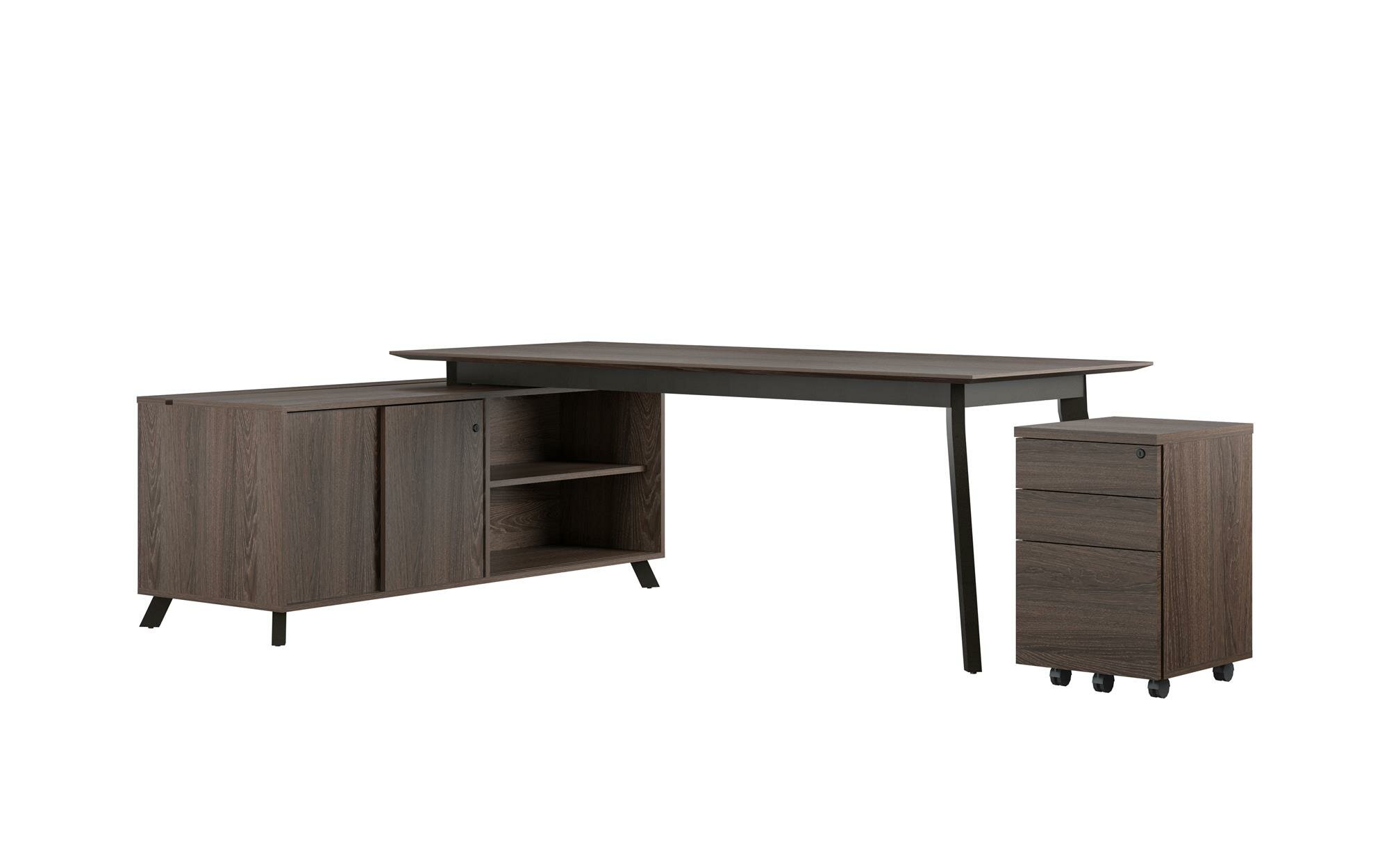 Upper Square Holmes Desk Credenza And Storage Cabinet Set