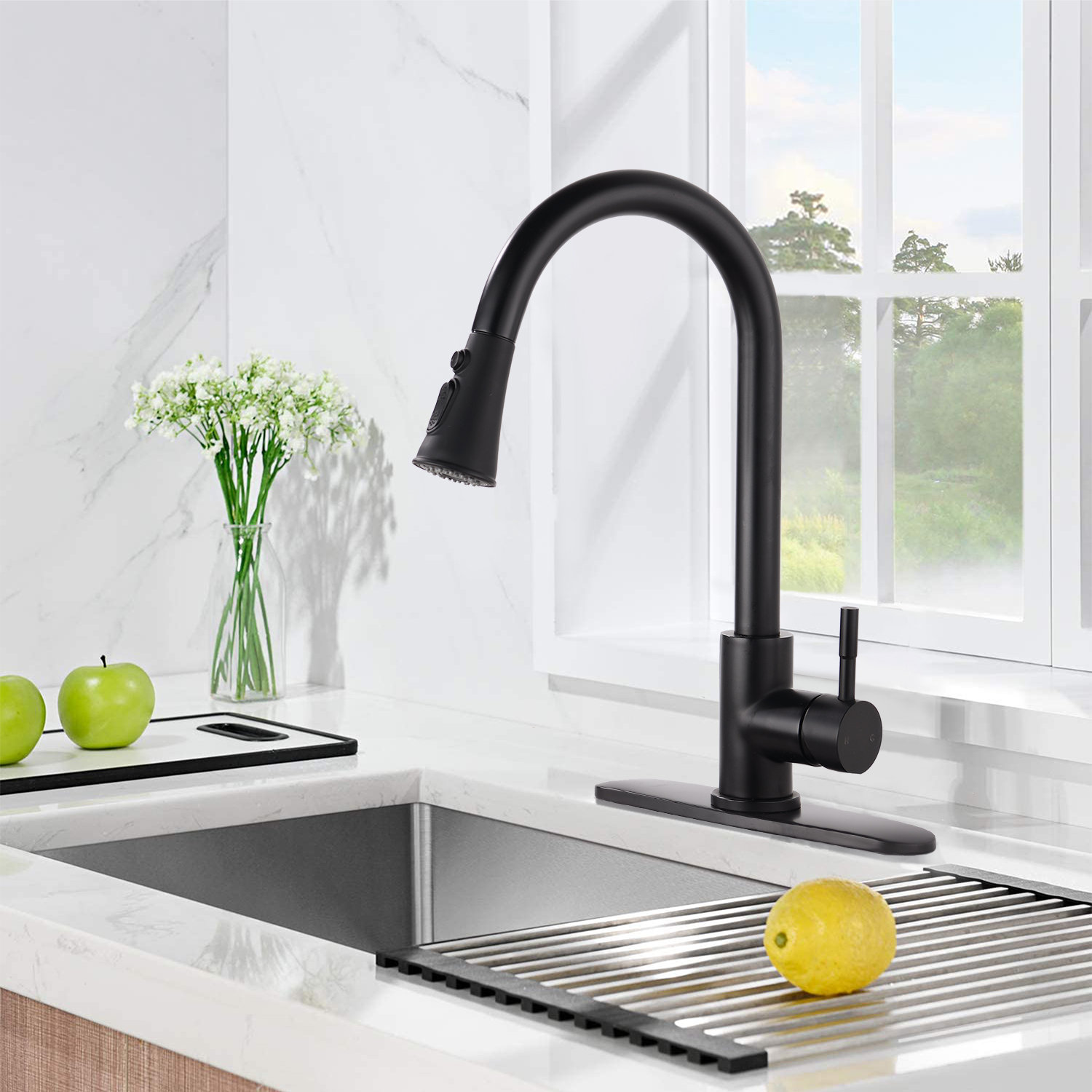 Bathlet Pull Down Single Handle Kitchen Faucet Reviews Wayfair